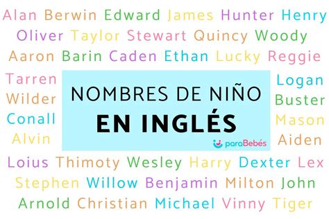 nombres ingleses de hombre|Nombres ingleses de niño